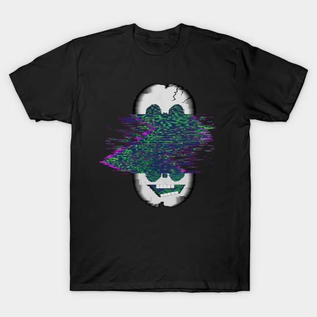 Crazy Glitch Skull - V.one T-Shirt by Lumos19Studio